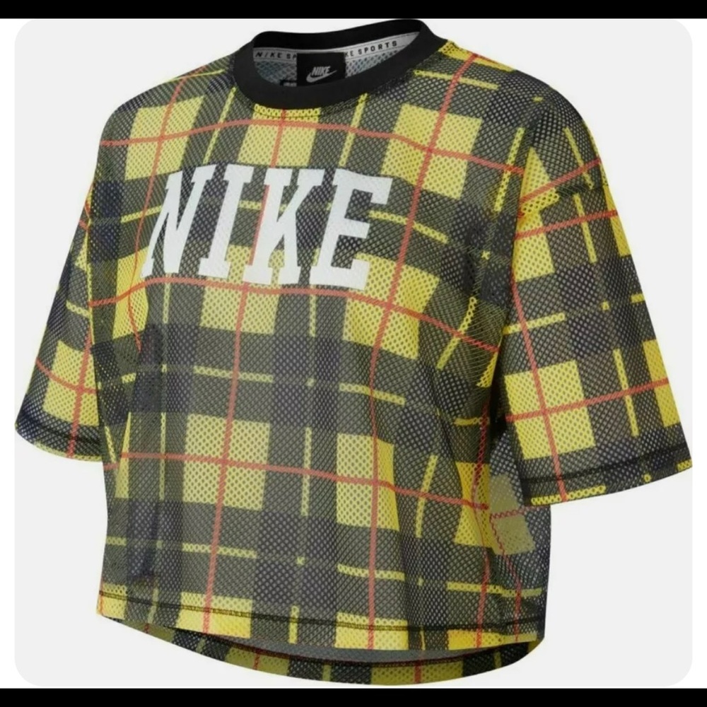 NWT Nike sportswear Womens nsw crop top short sleeve mesh Size medium BV2808-703